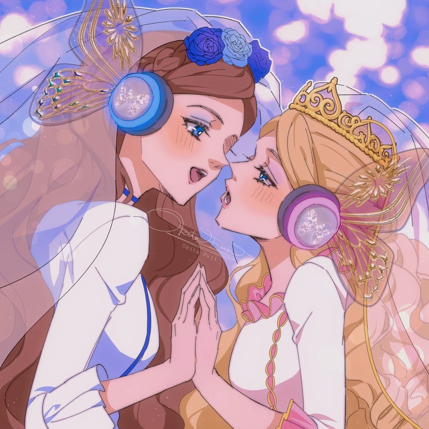 barbie, anneliese, and erika (barbie and 2 more) drawn by okitafuji