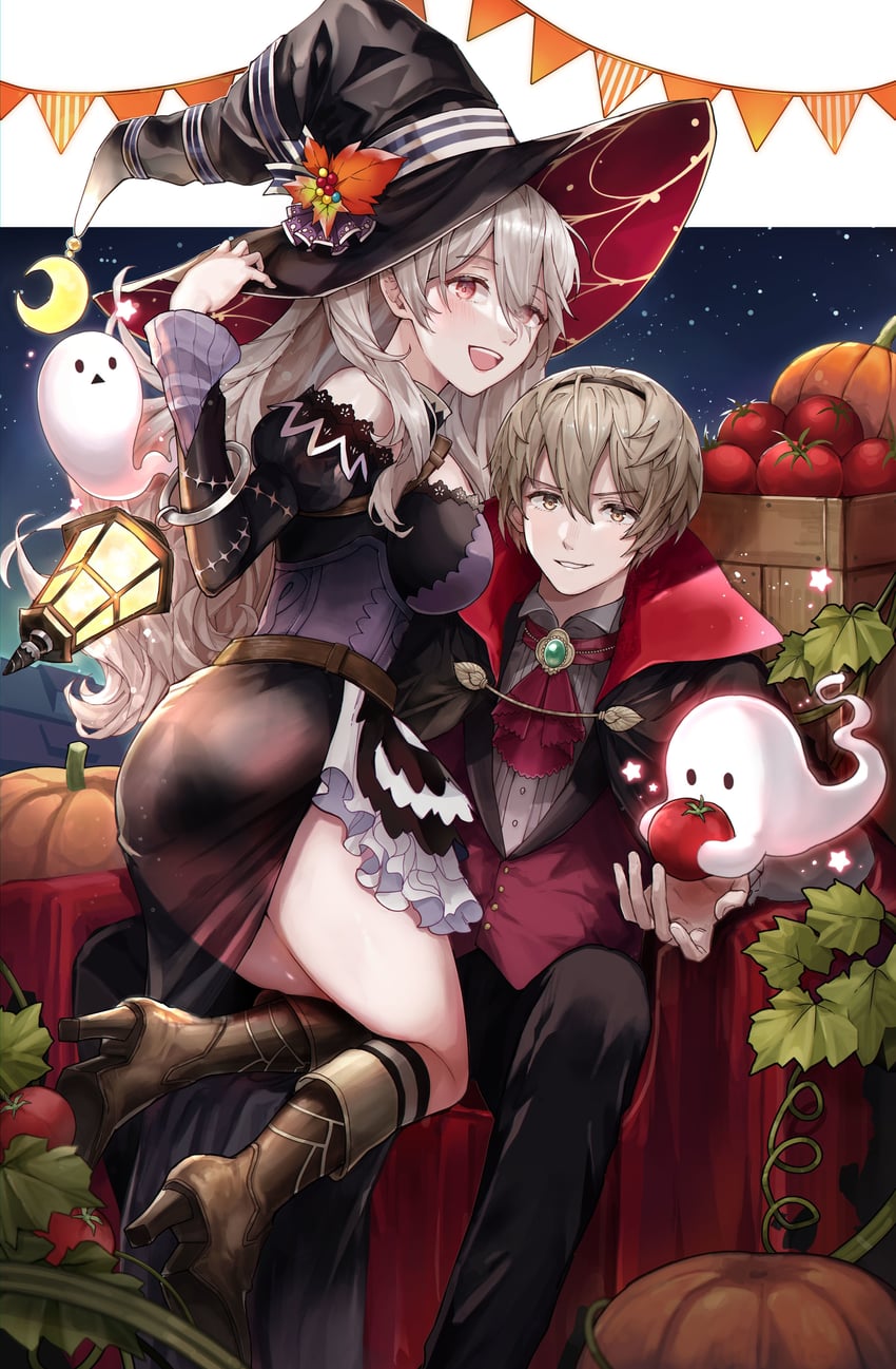 female corrin and leo (fire emblem and 2 more) drawn by sobasakuhin