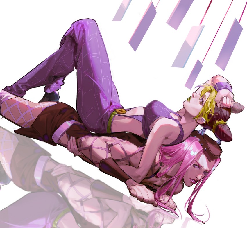 kujo jolyne and narciso anasui (jojo no kimyou na bouken and 1 more) drawn by atiti_(ttttt945)
