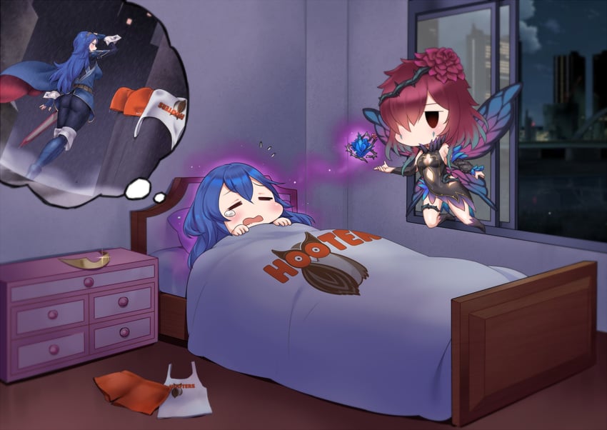 lucina, hootie the owl, and triandra (fire emblem and 5 more) drawn by igni_tion