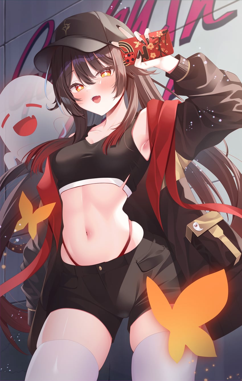 hu tao and boo tao (genshin impact) drawn by natsunoyoi