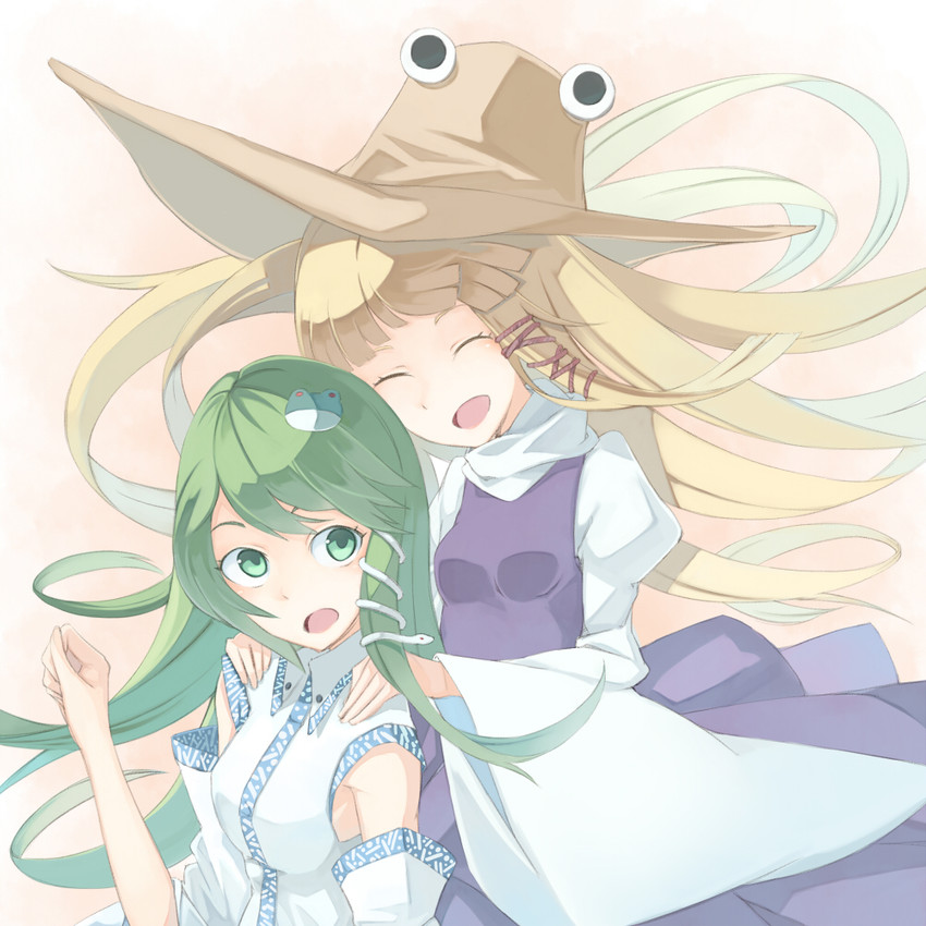 kochiya sanae and moriya suwako (touhou) drawn by hayashi_kewi
