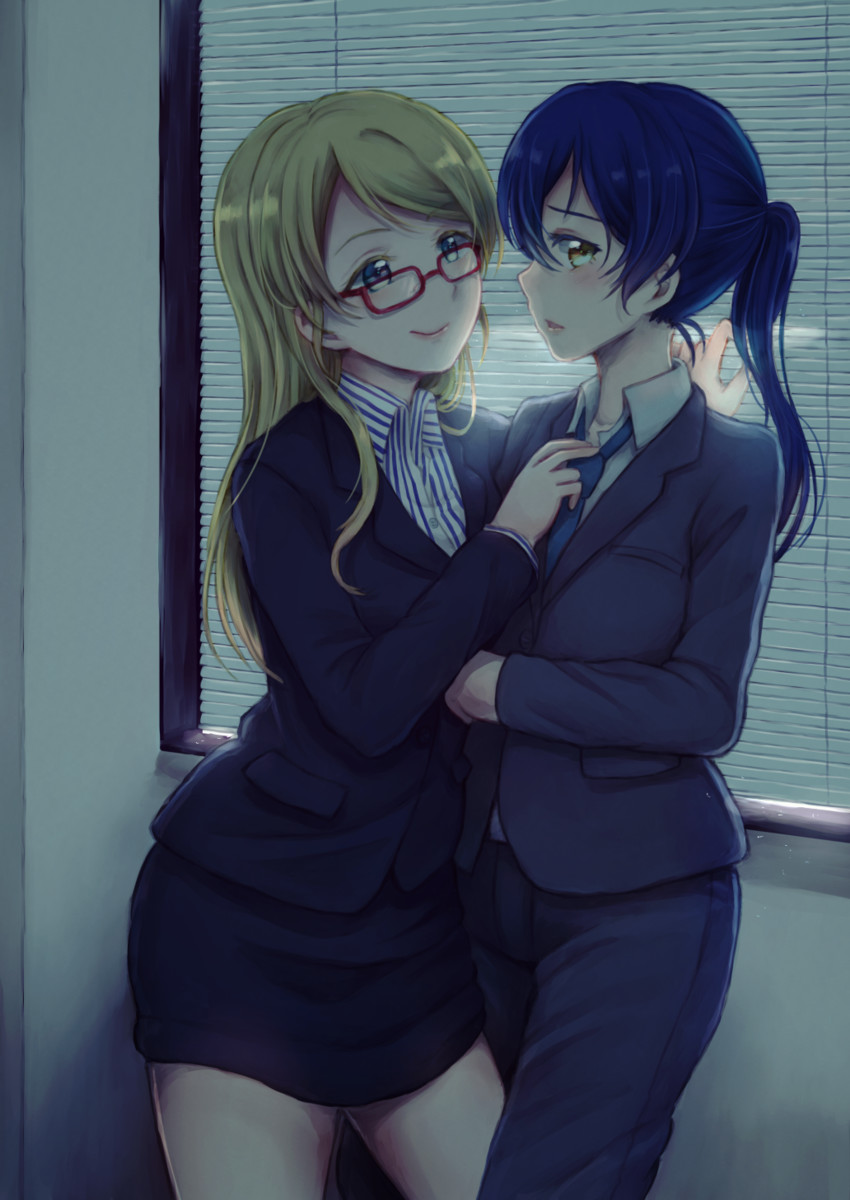 sonoda umi and ayase eli (love live! and 2 more) drawn by suito