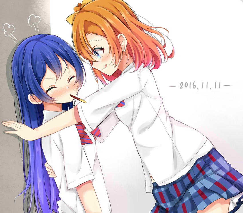 sonoda umi and kosaka honoka (love live! and 1 more) drawn by dorisu2
