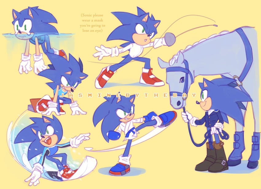 sonic the hedgehog (sonic and 2 more) drawn by jasmin_bythebay