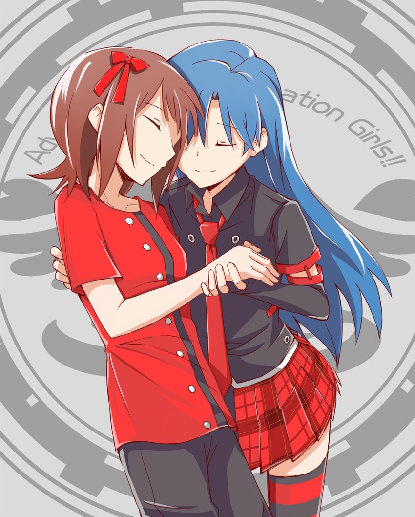 kisaragi chihaya and amami haruka (idolmaster) drawn by lucky_(lucky93283300)