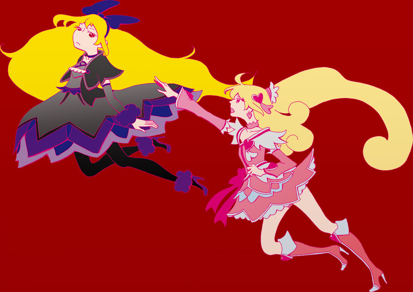 aida mana, cure heart, and regina (precure and 1 more) drawn by rioka_(aioueooo)