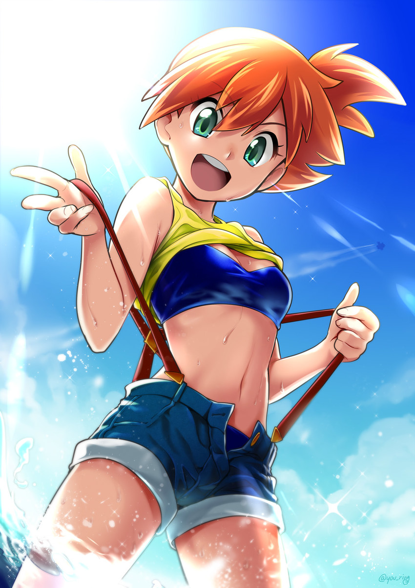 misty (pokemon and 1 more) drawn by kitano_tomotoshi