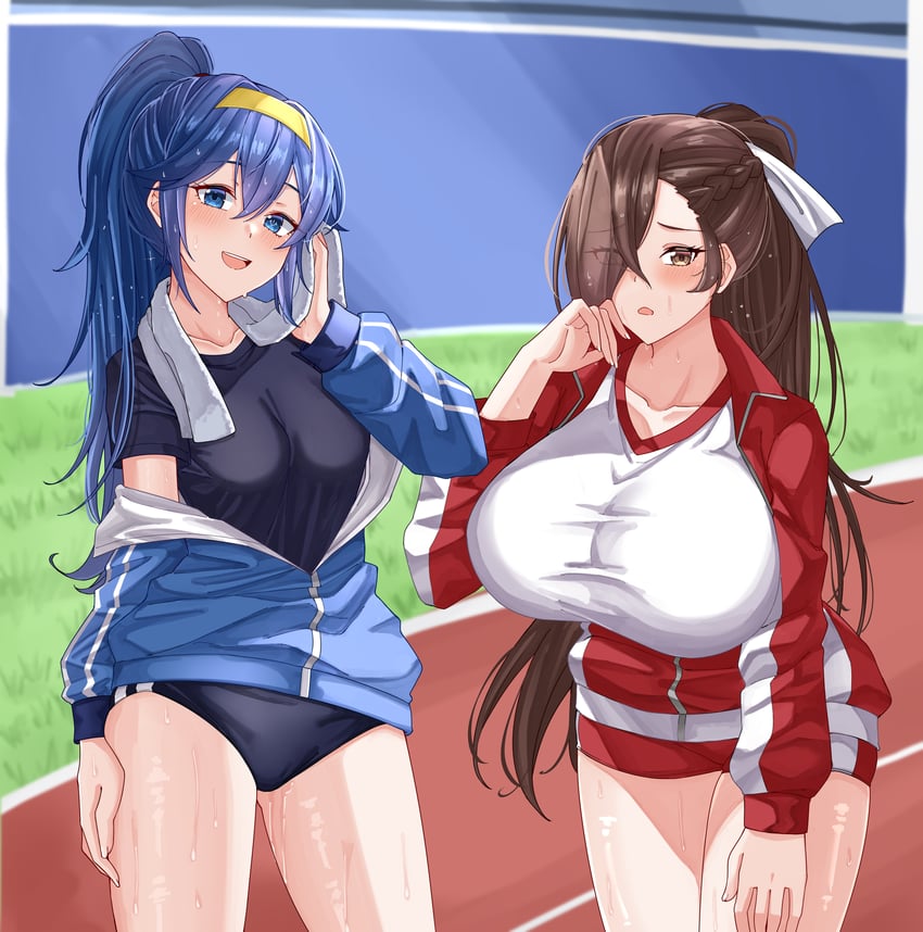 yuuka, lucina, hasumi, and kagero (blue archive and 3 more) drawn by rynn_(darknescorez)