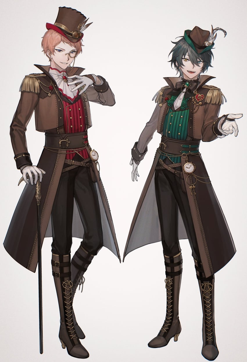kagehira mika and itsuki shu (ensemble stars!) drawn by d_misang