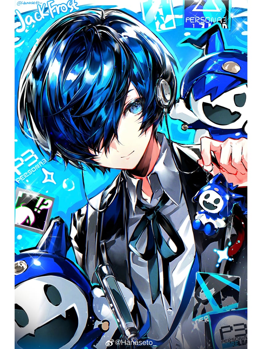 yuuki makoto and jack frost (persona and 1 more) drawn by hanaseto