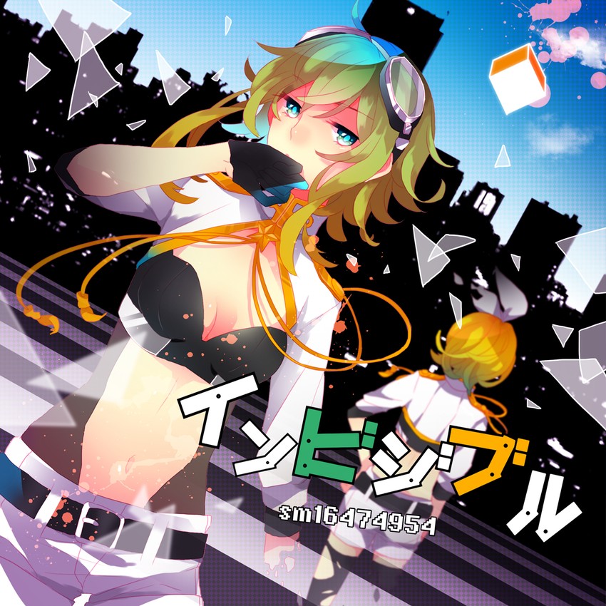 kagamine rin and gumi (vocaloid and 1 more) drawn by saine
