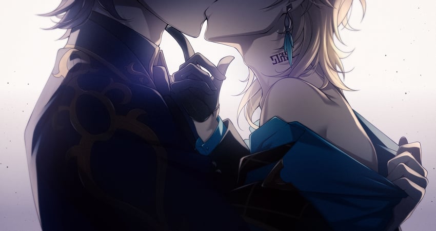 aventurine and dr. ratio (honkai and 1 more) drawn by mayokichi