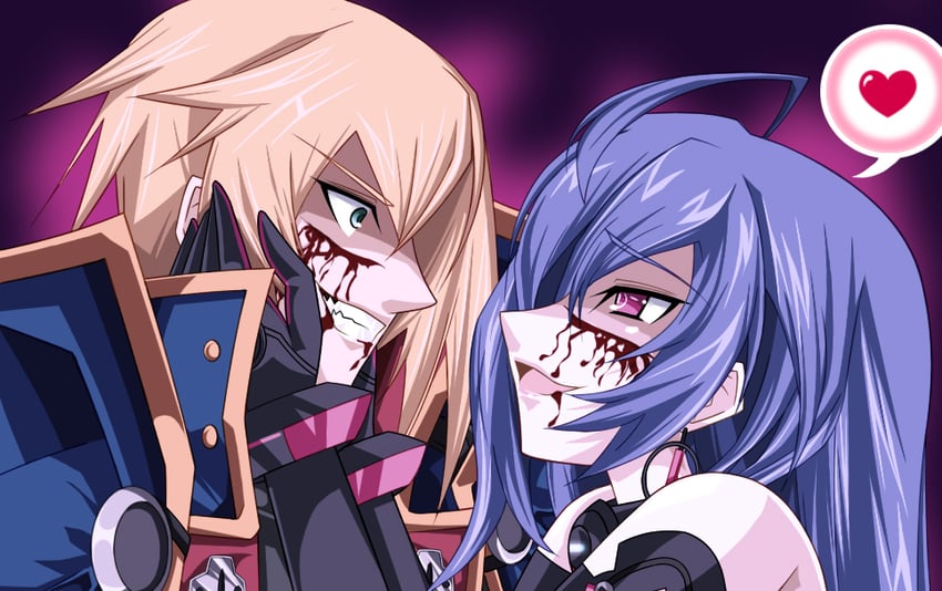 jin kisaragi and iris heart (neptune and 2 more) drawn by eien_no_kurayami