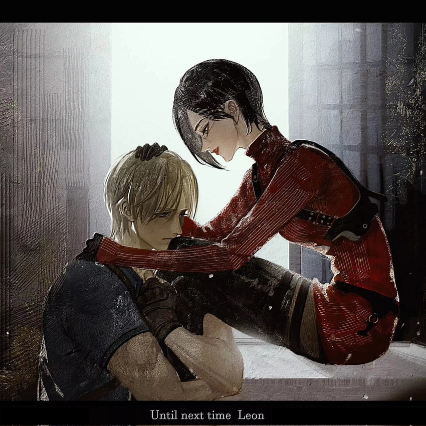 leon s. kennedy and ada wong (resident evil and 1 more) drawn by ringorange_0514