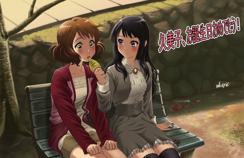 oumae kumiko and kousaka reina (hibike! euphonium) drawn by lone_wolf