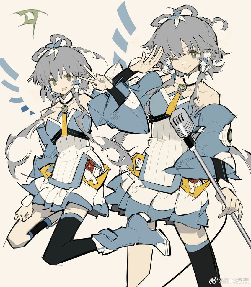 luo tianyi and luo tianyi v3 (vocaloid and 1 more) drawn by rin_lingsong