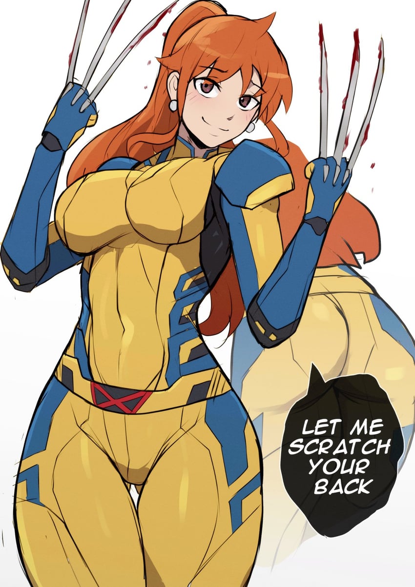 nami and wolverine (one piece and 5 more) drawn by funi_xd