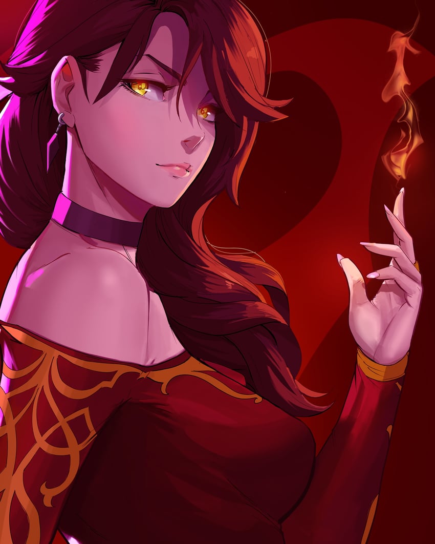 cinder fall (rwby) drawn by ridd-li