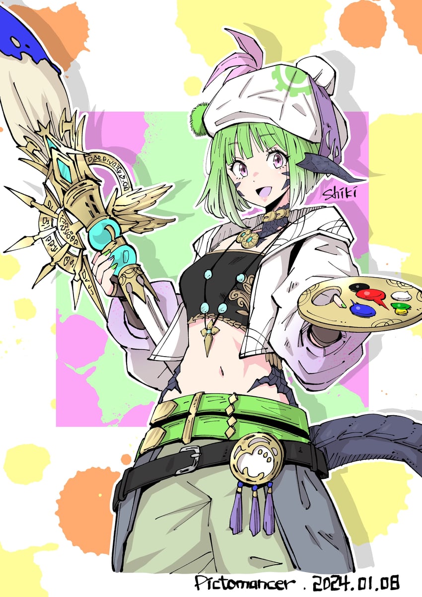 warrior of light and pictomancer (final fantasy and 1 more) drawn by lakugali_shiki