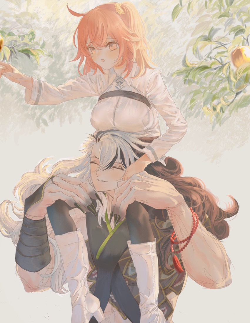 fujimaru ritsuka and ashiya douman (fate and 1 more) drawn by aranami73