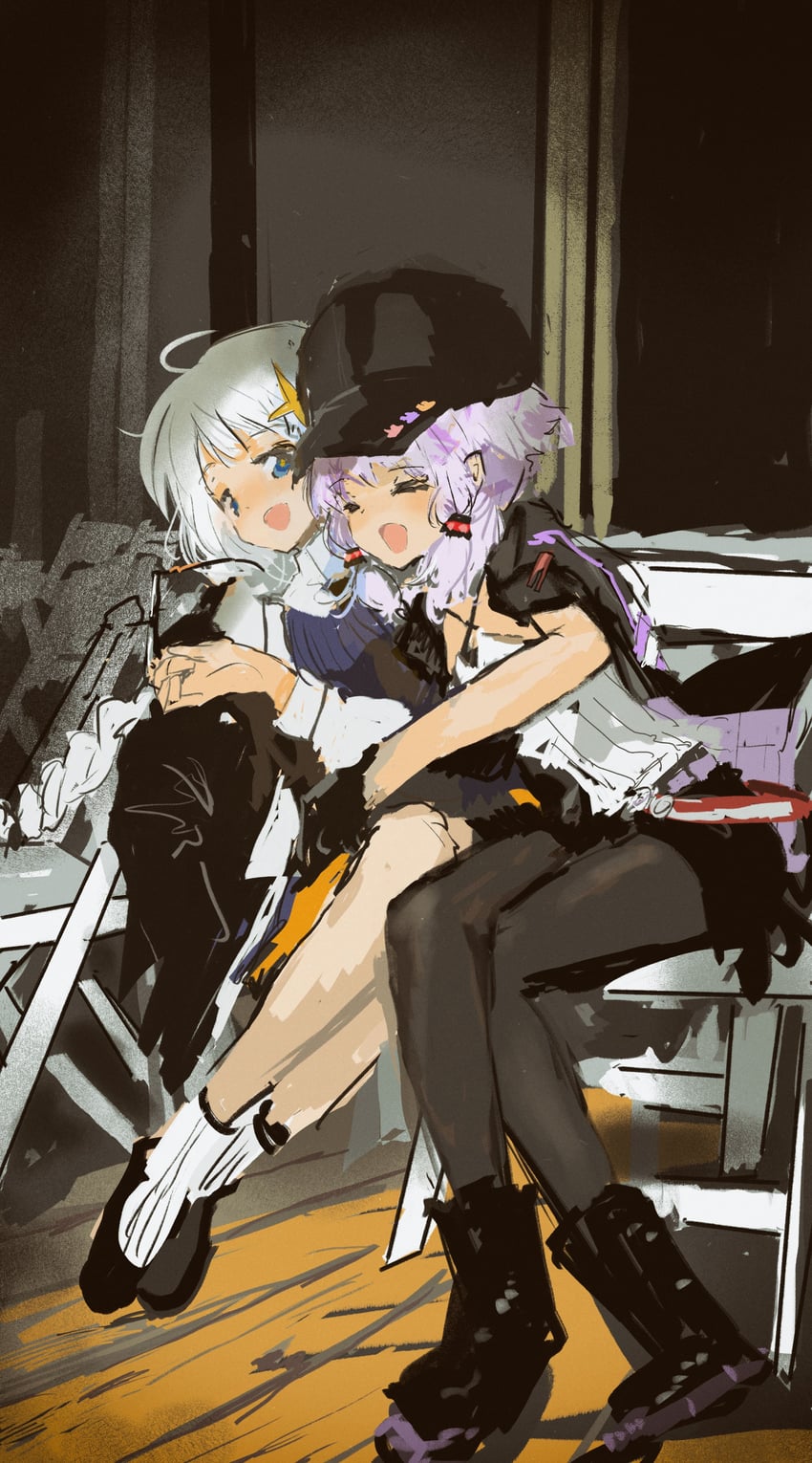 yuzuki yukari, kizuna akari, and shitsuji megane akari (voiceroid and 1 more) drawn by kabuyama_kaigi