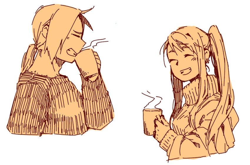 edward elric and winry rockbell (fullmetal alchemist) drawn by igi_(tarqu0ise)