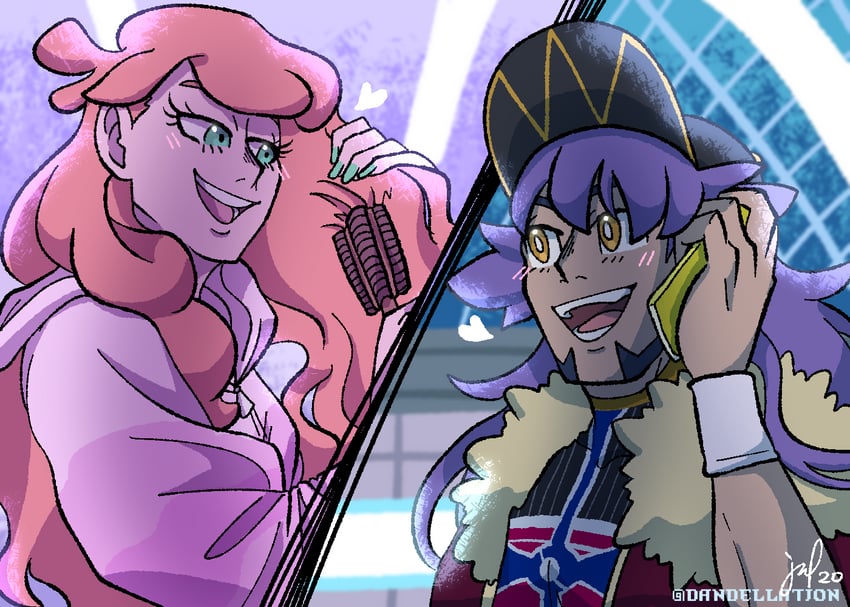 leon and sonia (pokemon and 1 more) drawn by dantelionwishes