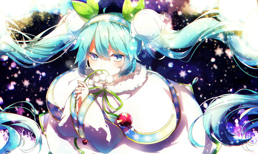hatsune miku and yuki miku (vocaloid and 1 more) drawn by aka_tonbo_(lililil)