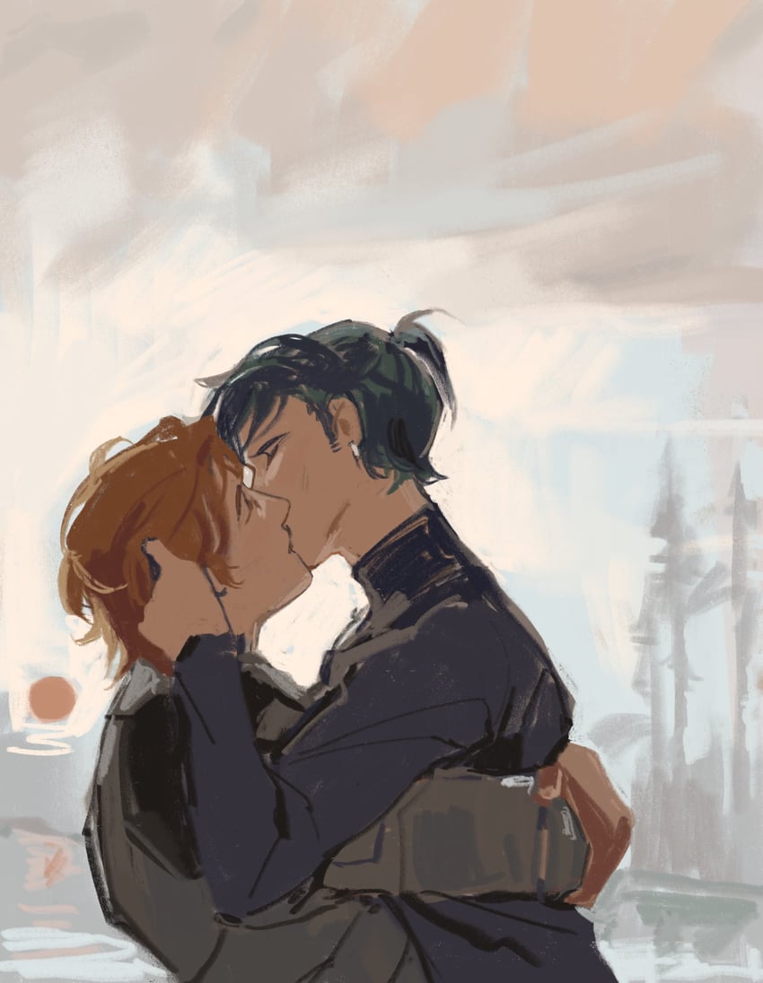 sylvain jose gautier and felix hugo fraldarius (fire emblem and 1 more) drawn by snowkying