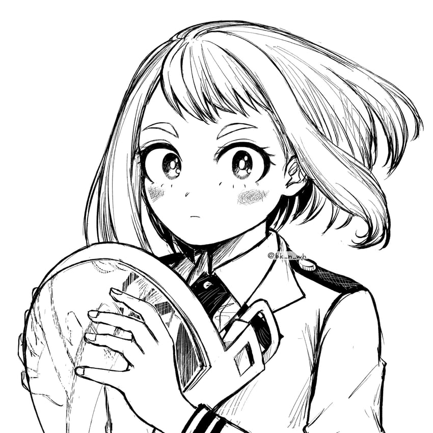 uraraka ochaco (boku no hero academia) drawn by bk_n_wh