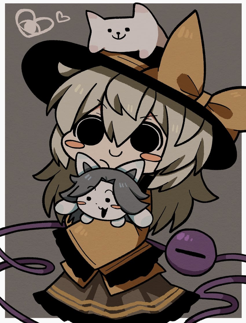 komeiji koishi, annoying dog, and temmie (touhou and 1 more) drawn by zunusama