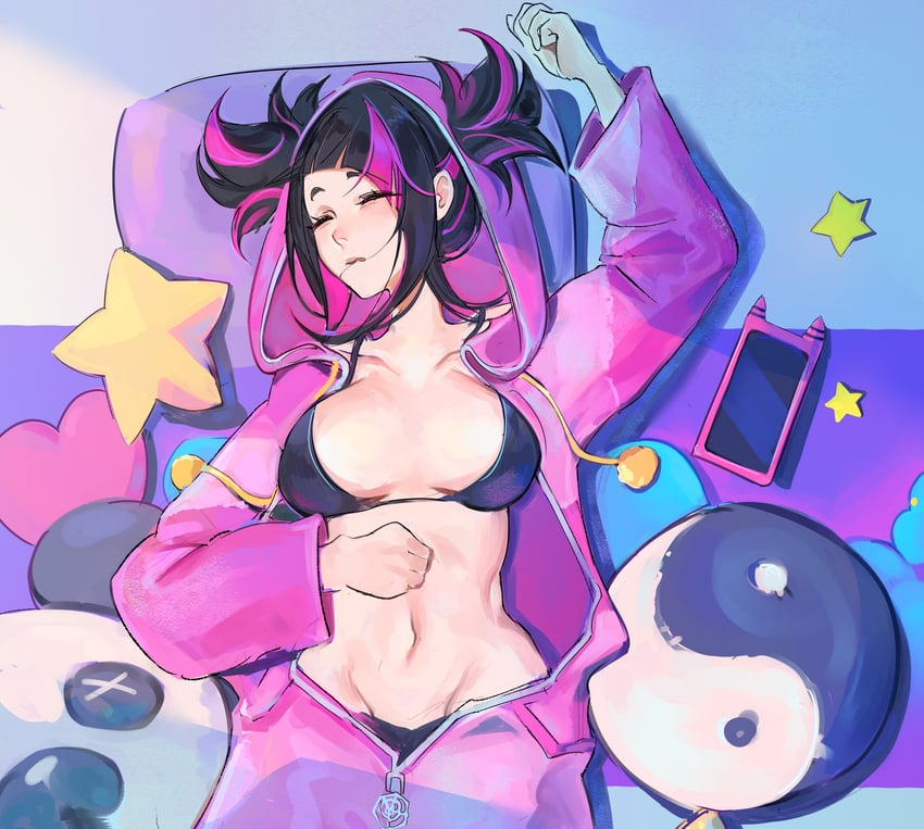 han juri (street fighter and 1 more) drawn by si_(sitisi_28)