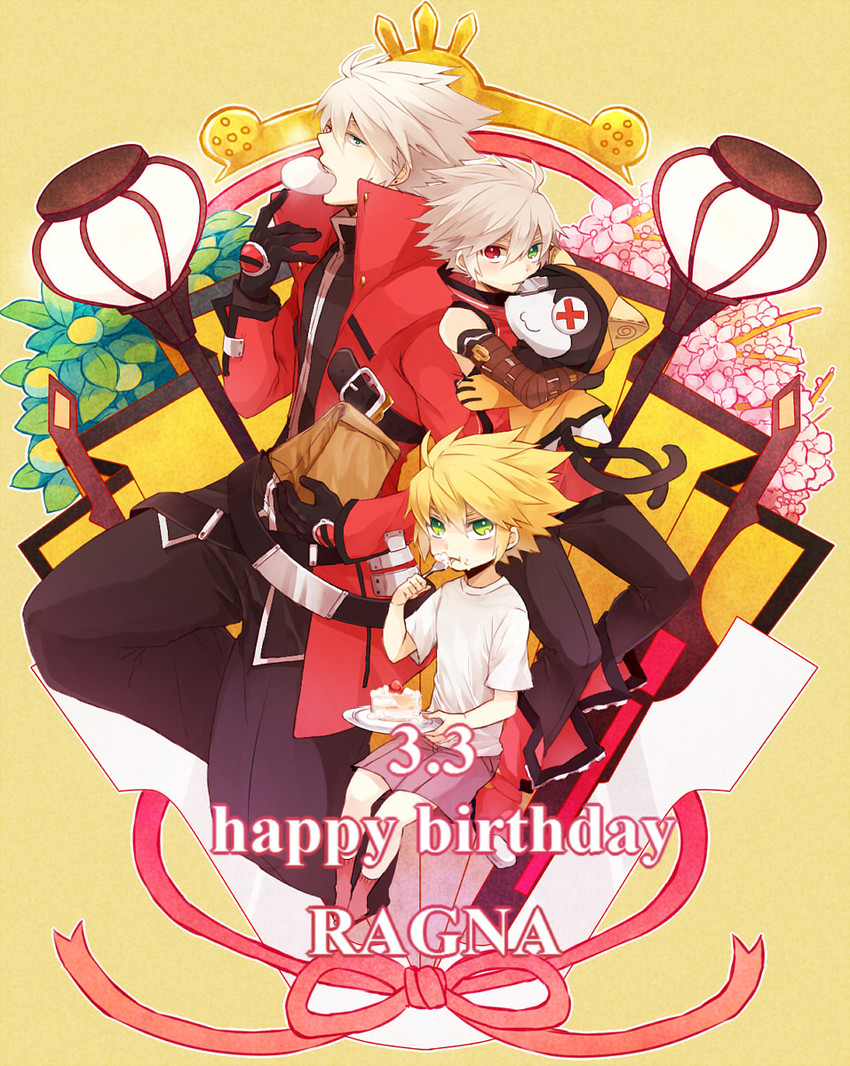 ragna the bloodedge and jubei (blazblue) drawn by tomo_(tomorag7)