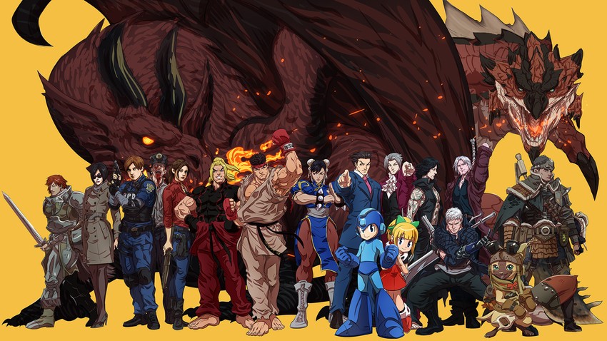 chun-li, ryu, dante, roll, leon s. kennedy, and 12 more (street fighter and 10 more)