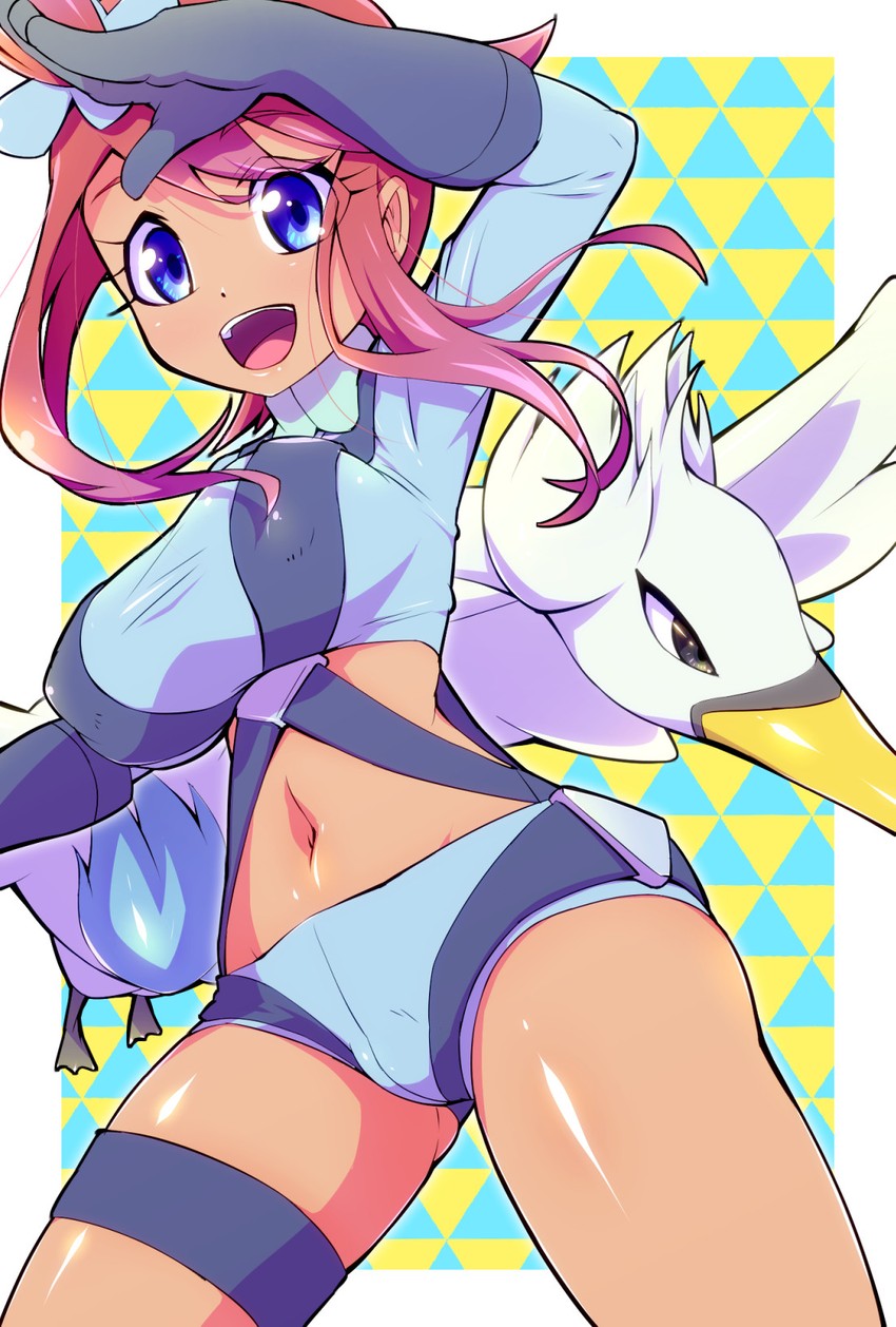 skyla and swanna (pokemon and 1 more) drawn by ryuuta_(cure_ryuuta)