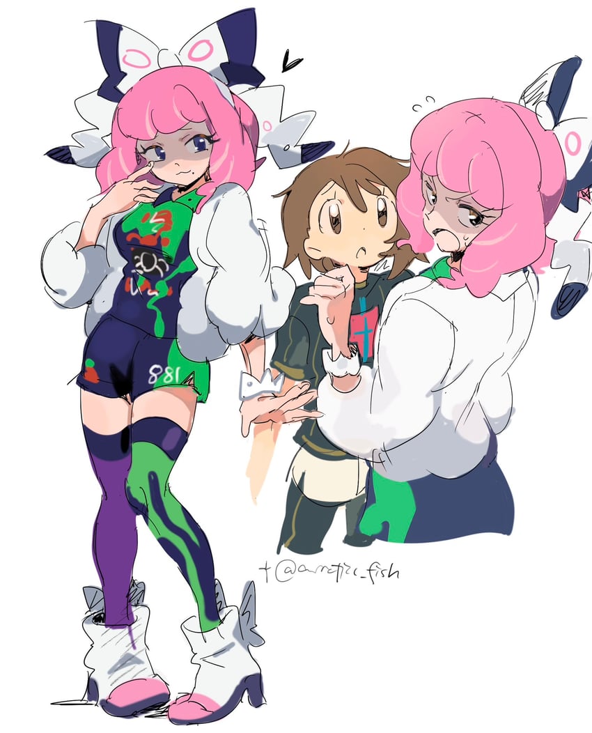 gloria and klara (pokemon and 1 more) drawn by arrcticc_fish