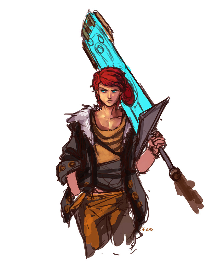 red and the transistor (transistor) drawn by darren_geers