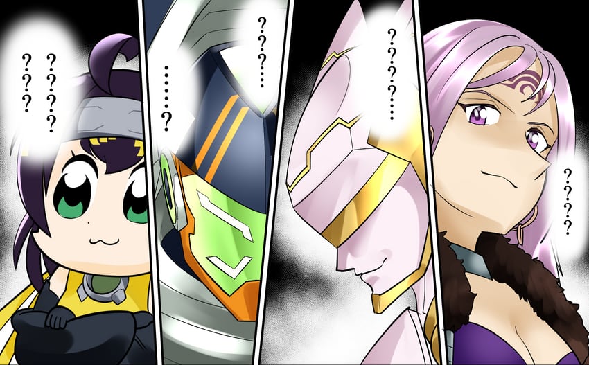 s-force rappa chiyomaru, s-force justify, s-force pla-tina, and s-force gravitino (yu-gi-oh!) drawn by sawan_cutman