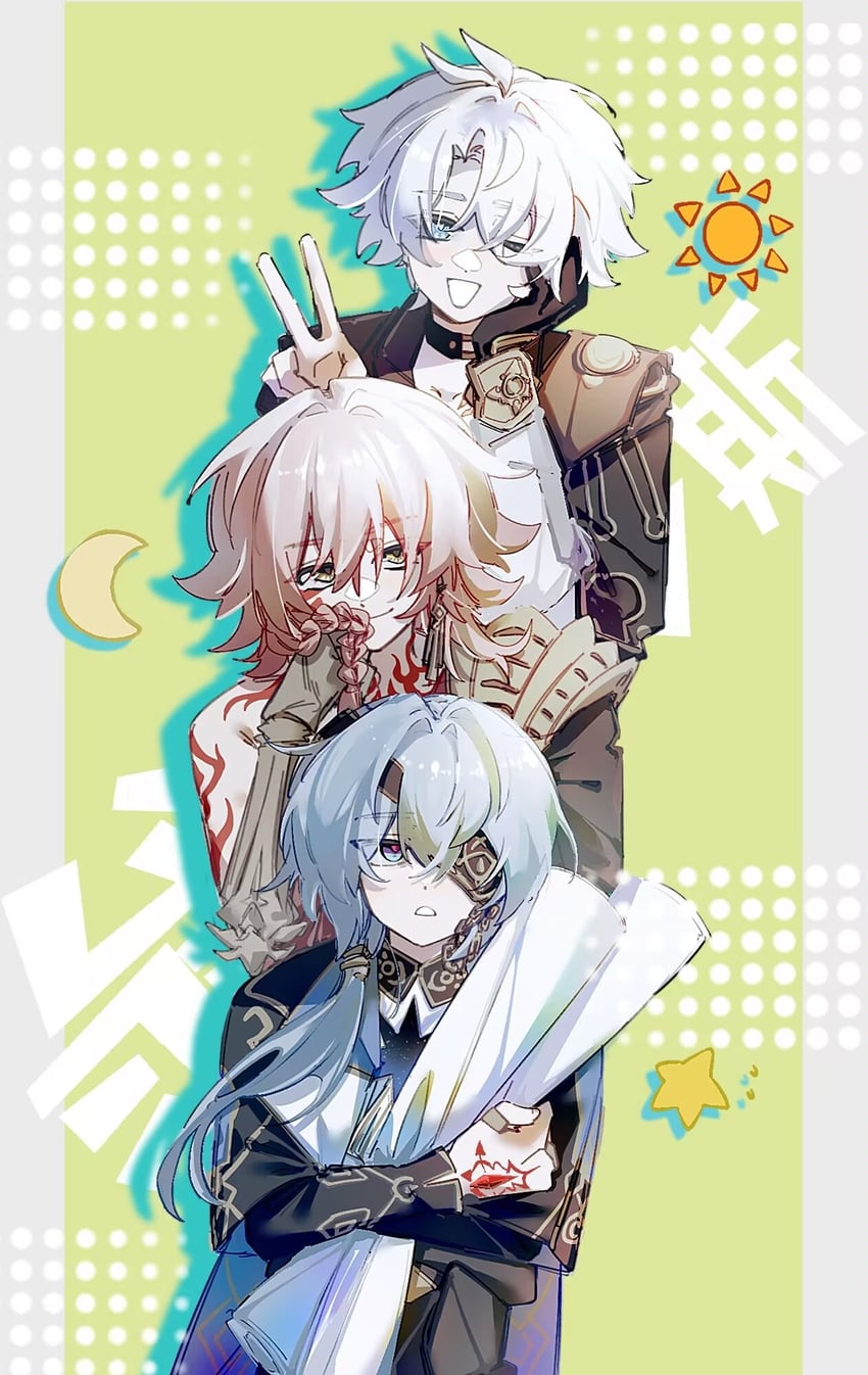 phainon, mydei, and anaxa (honkai and 1 more) drawn by 2471598686