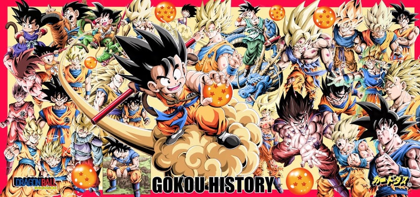 son goku and shenron (dragon ball and 4 more) drawn by youngjijii