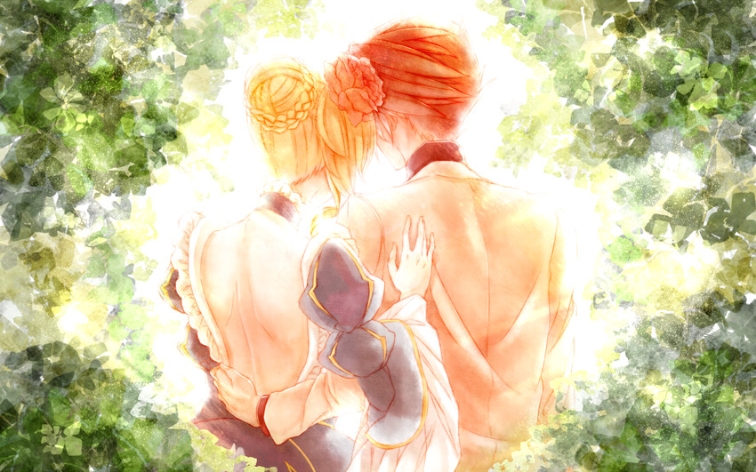 beatrice and ushiromiya battler (umineko no naku koro ni) drawn by starhoshi