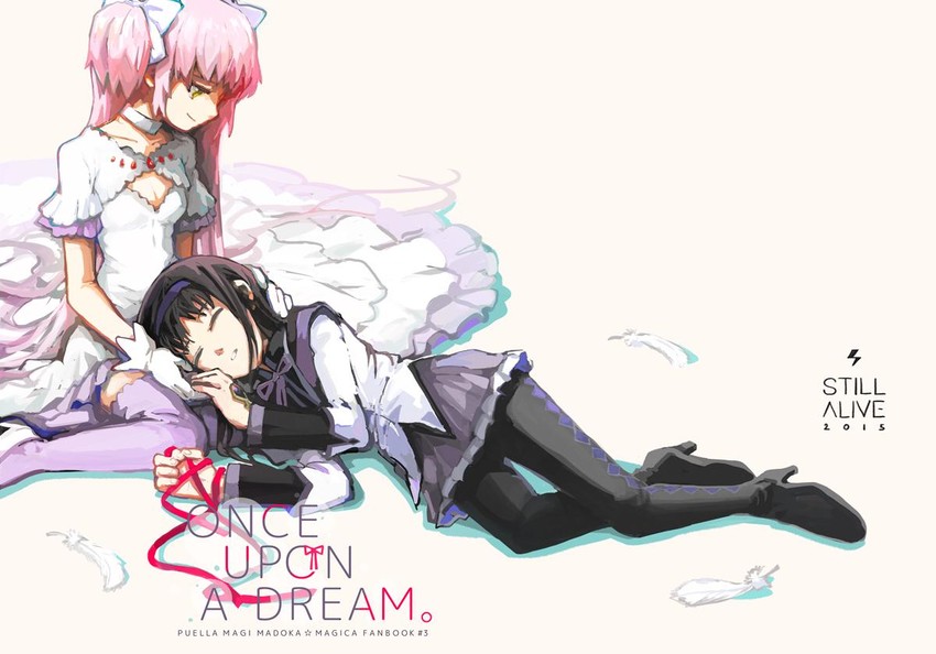 akemi homura, kaname madoka, and ultimate madoka (mahou shoujo madoka magica) drawn by silverxp