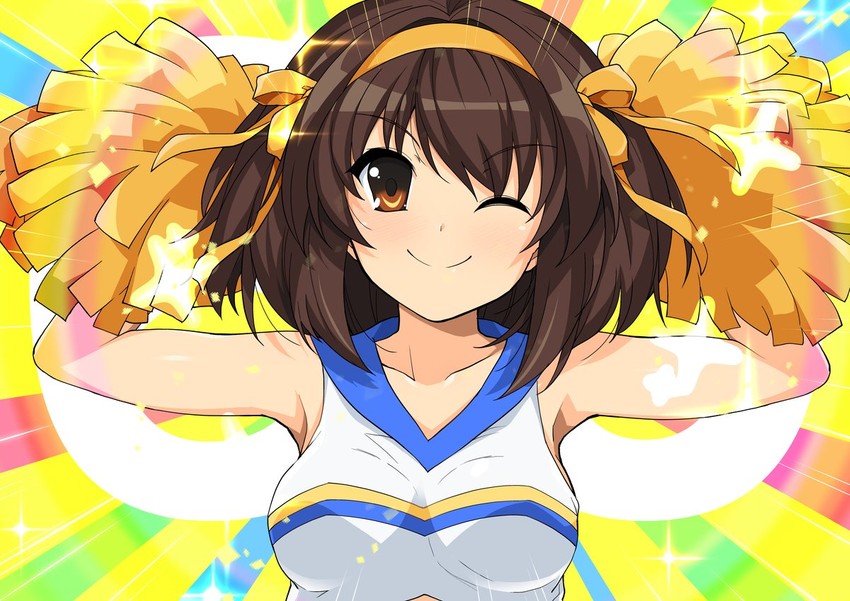 suzumiya haruhi (fate and 2 more) drawn by haruhisky