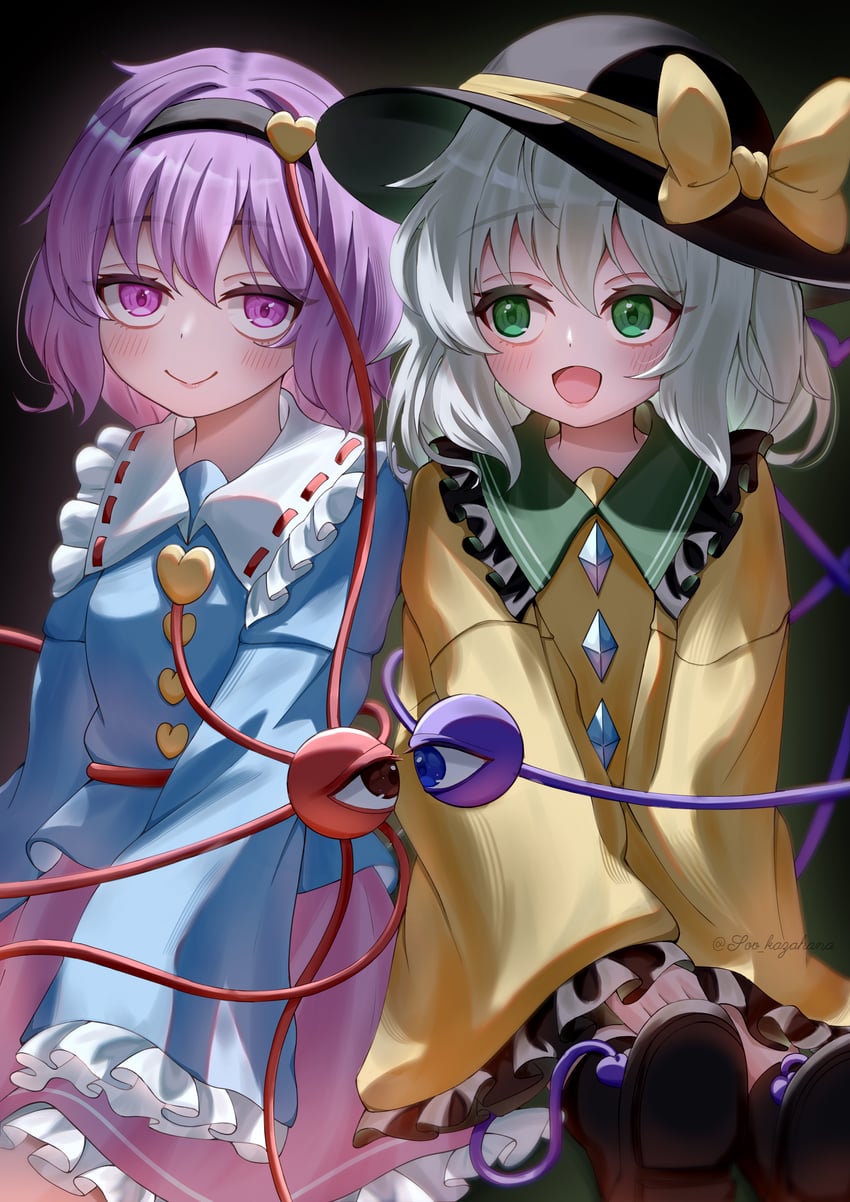 komeiji koishi and komeiji satori (touhou) drawn by soo_kazahana