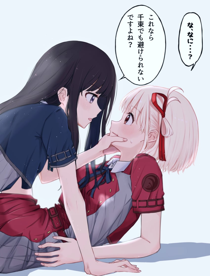 nishikigi chisato and inoue takina (lycoris recoil) drawn by futaba_(rei-futaba)