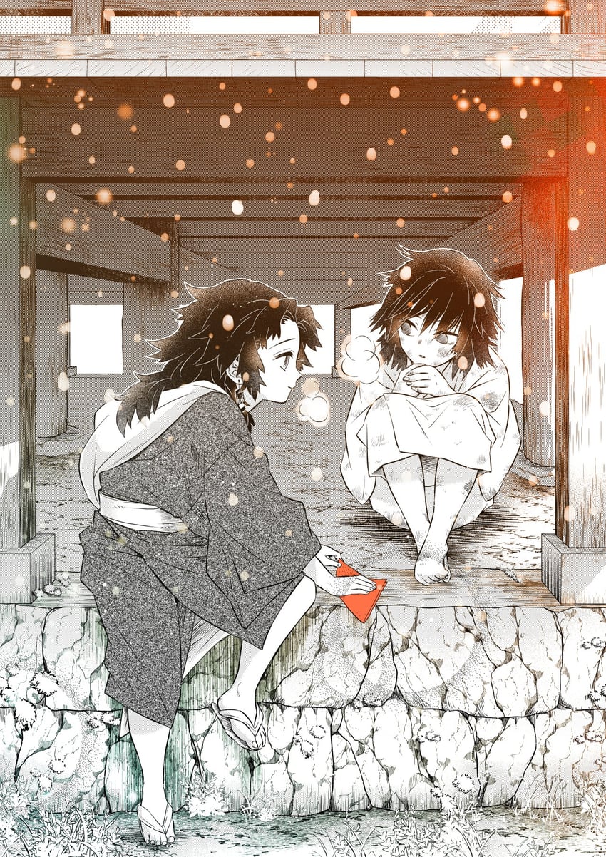 tsugikuni yoriichi and kagarigari's demon slayer (kimetsu no yaiba and 1 more) drawn by mintiaorion