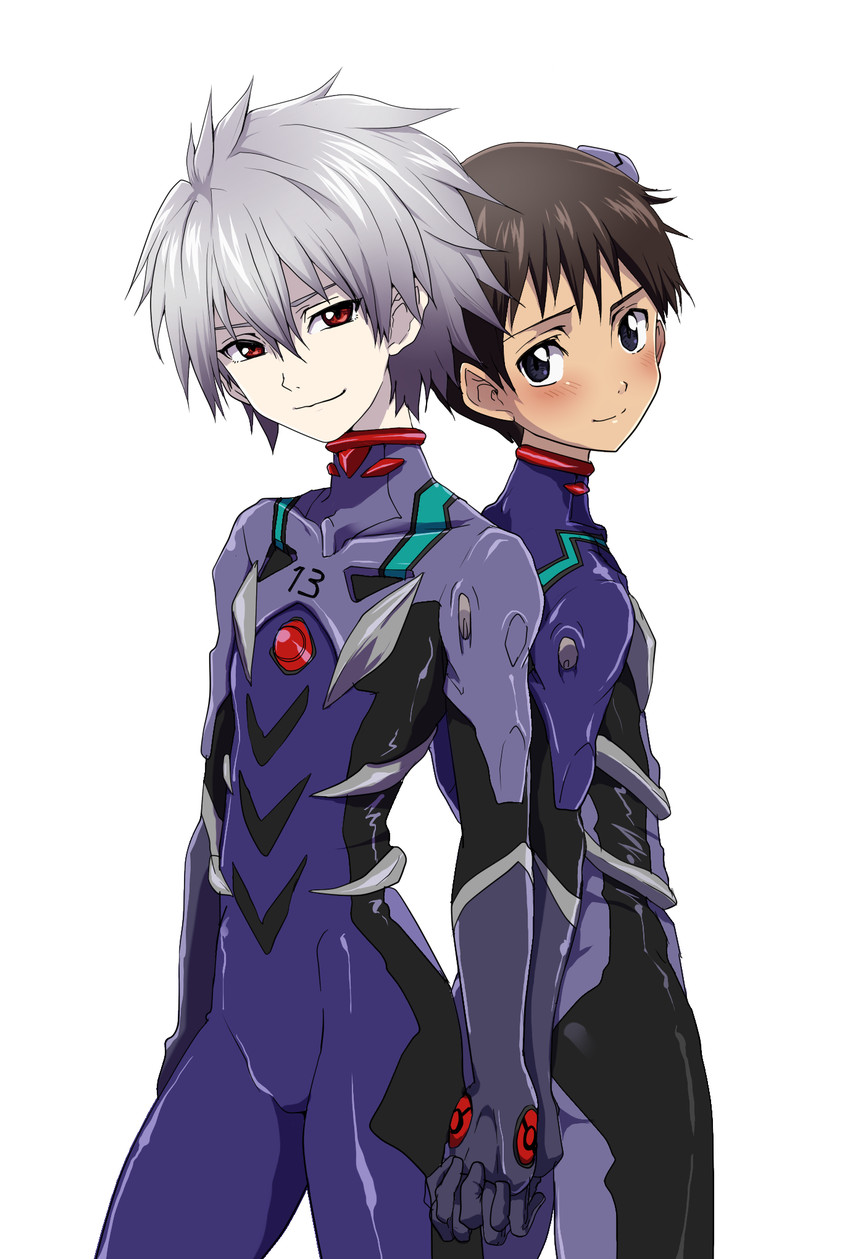 ikari shinji and nagisa kaworu (neon genesis evangelion and 2 more) drawn by usagigenki