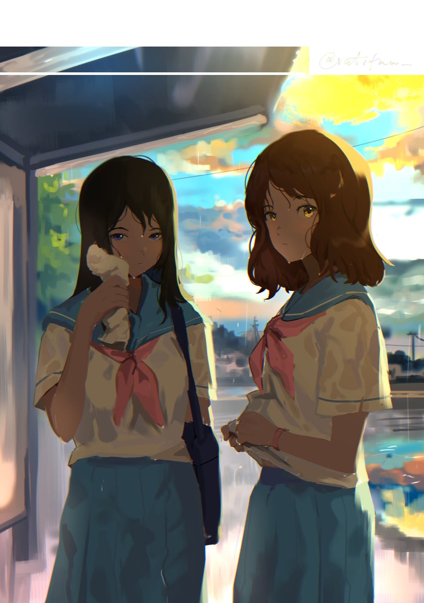 oumae kumiko and kousaka reina (hibike! euphonium) drawn by ratifuu