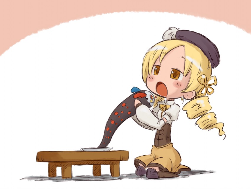 tomoe mami and charlotte (mahou shoujo madoka magica) drawn by sonson_(eleven)